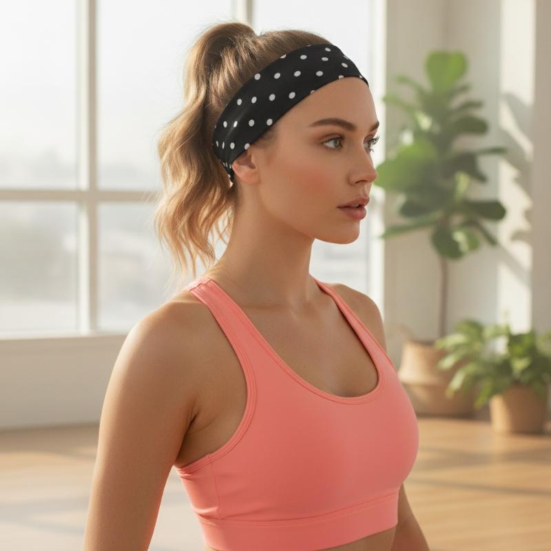 Polka Dot Yoga Elastic Headban - đánh giá và giá J-Yoga Fitness
