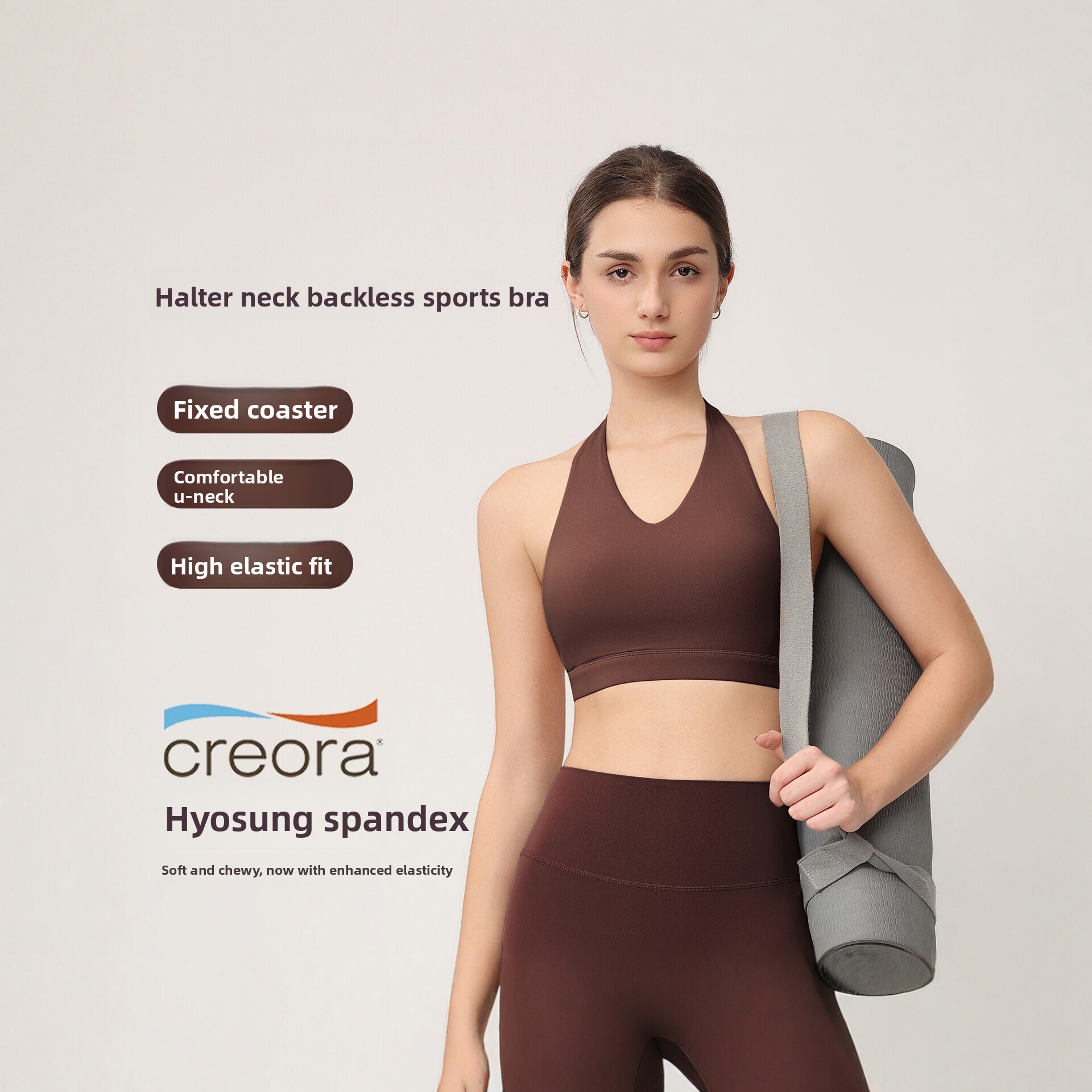 Women's Halter Sports Bra with - đánh giá và giá Yoga Mat For Fitness